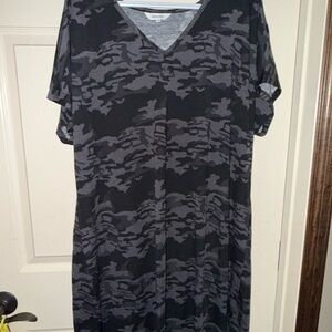 Camouflage V-Neck Dress